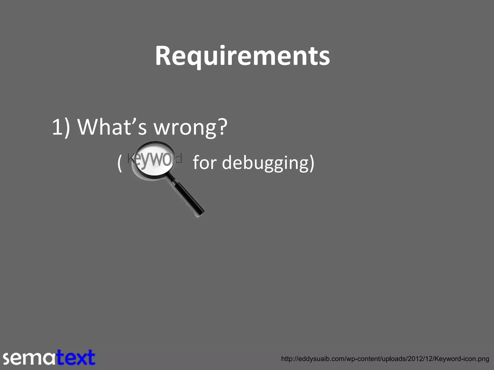 Requirements
1) What’s wrong?
(

for debugging)

http://eddysuaib.com/wp-content/uploads/2012/12/Keyword-icon.png

 