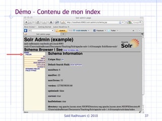 Démo – Contenu de mon index Saïd Radhouani © 2010 