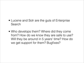 Solr, Lucene, Apache, and You!
