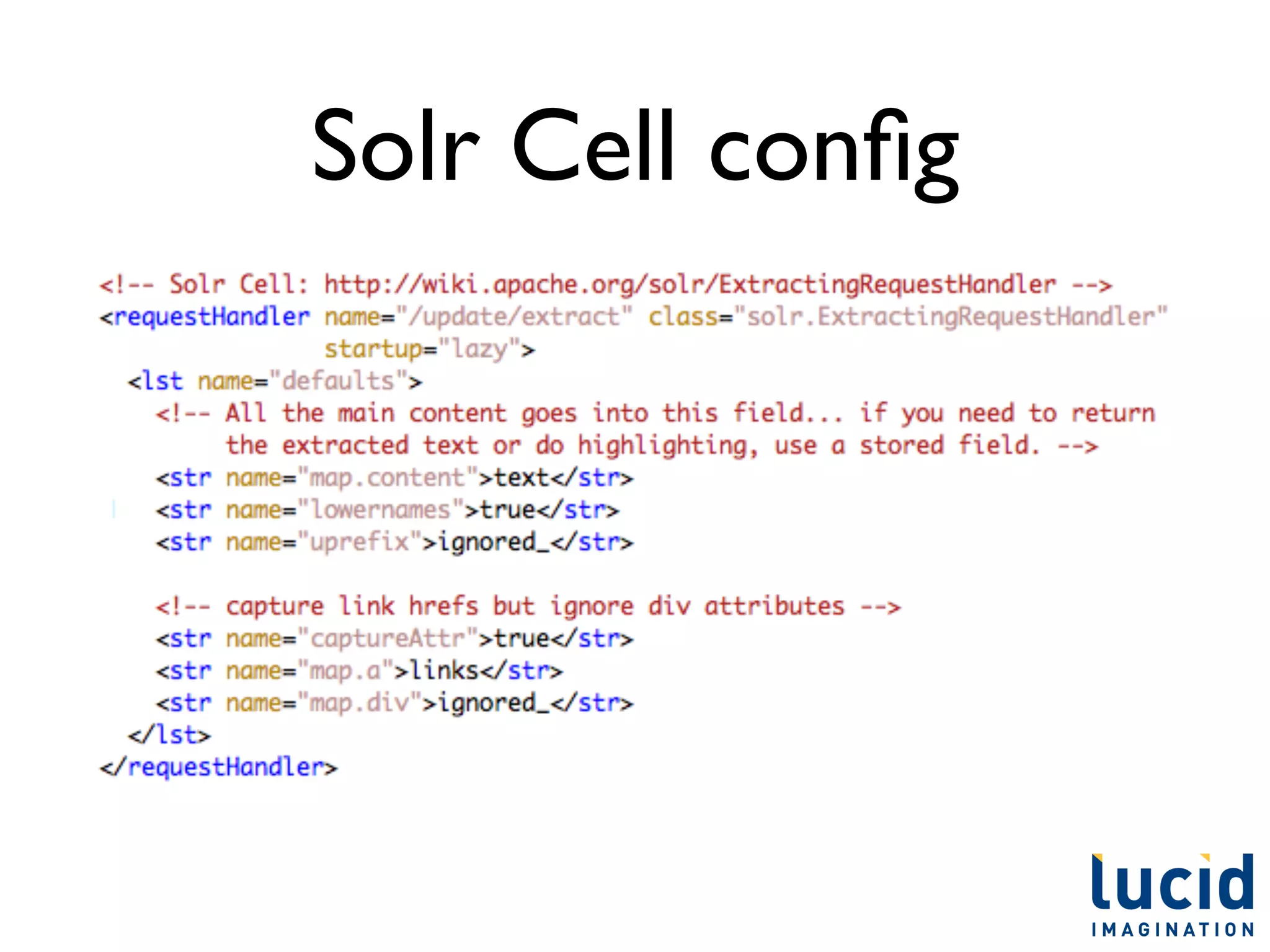 Solr Cell conﬁg
 