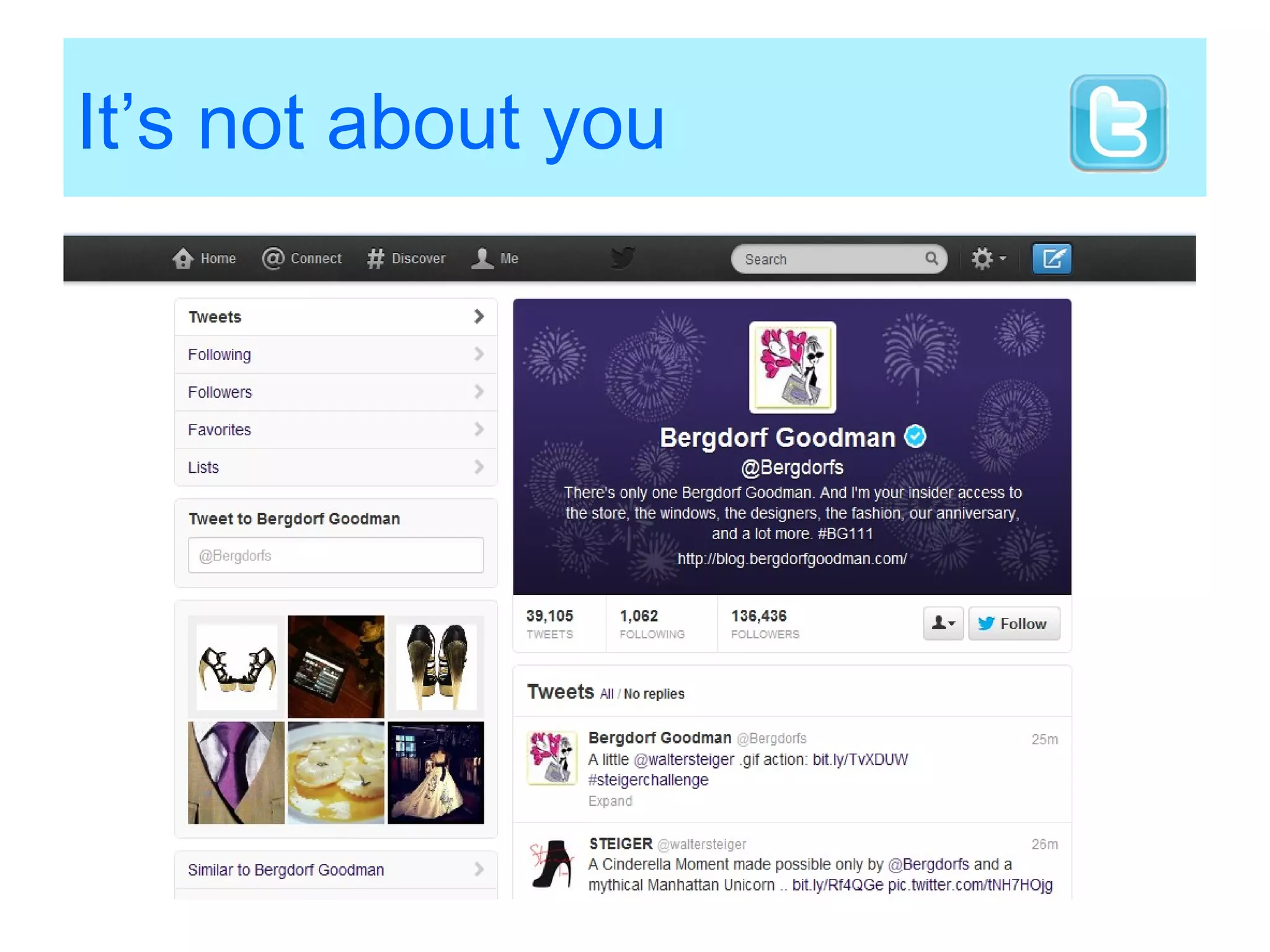 It’s not about you
 