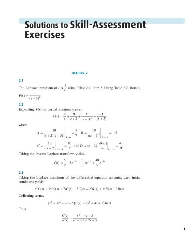 Solution Of Skill Assessment Control Systems Engineering By Norman S