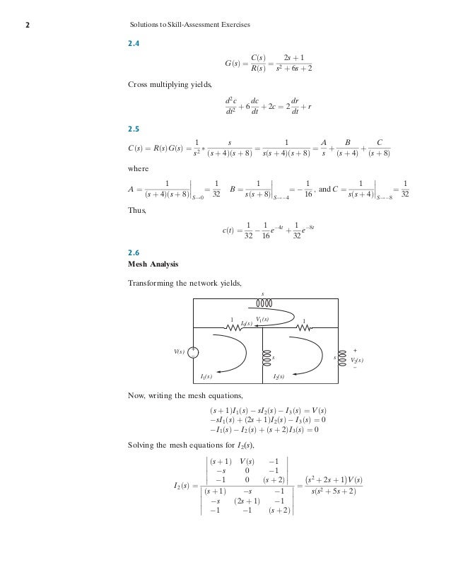 Solution Of Skill Assessment Control Systems Engineering By Norman S