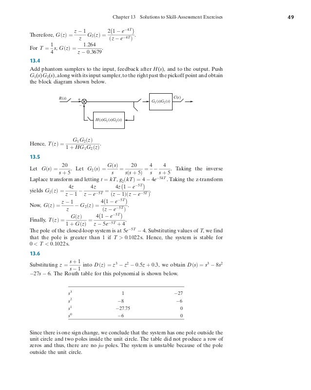 Solution Of Skill Assessment Control Systems Engineering By Norman S