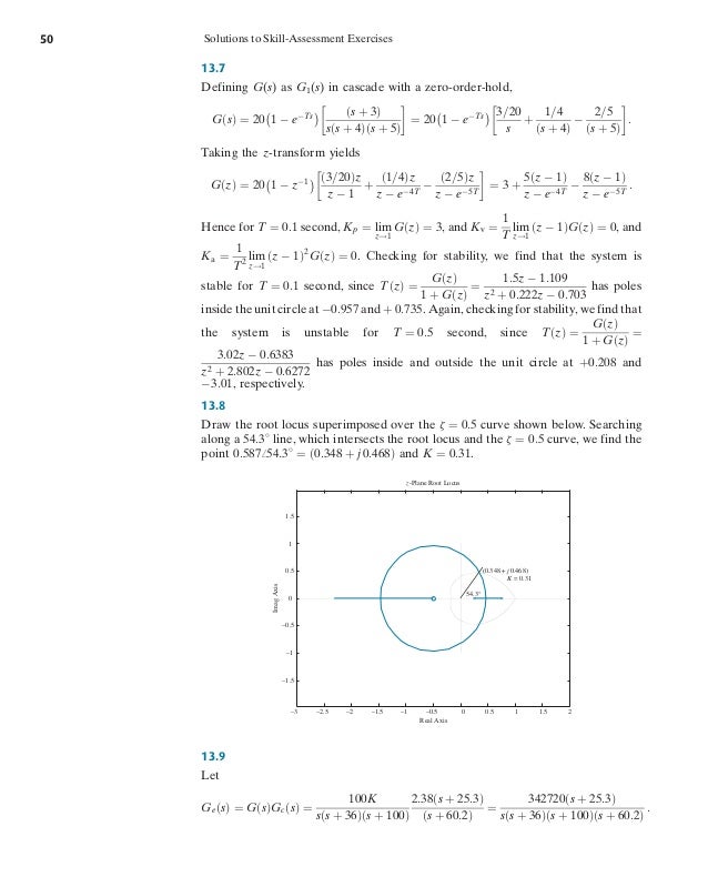 solution of skill assessment control systems engineering by norman s control systems engineering 6th edition pdf