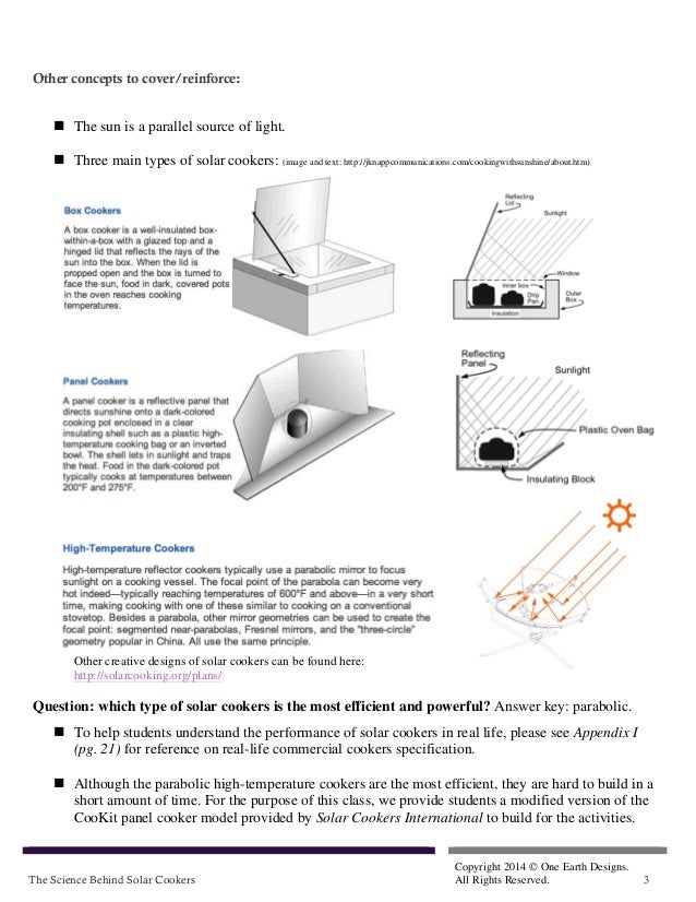 SolSource Lesson Plan The Science Behind Solar Cookers
