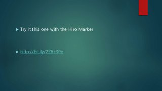  Try it this one with the Hiro Marker
 http://bit.ly/2Z6c3Pe
 