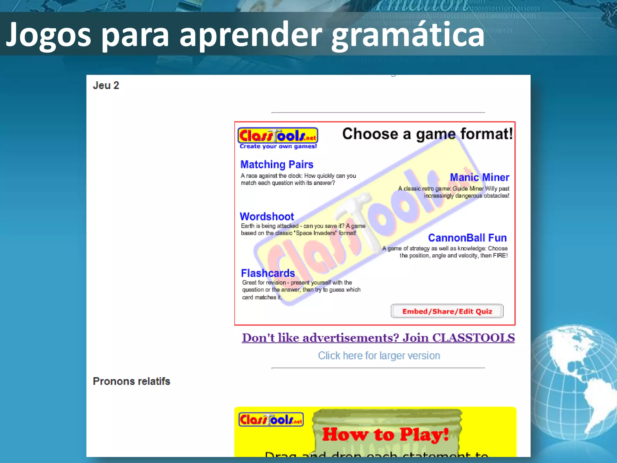 Jogos para aprender gramática

 