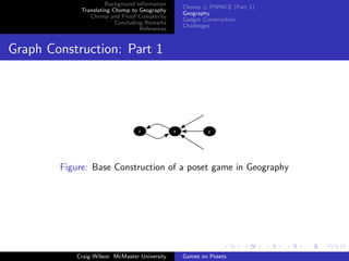 Background Information
Translating Chomp to Geography
Chomp and Proof Complexity
Concluding Remarks
References
Chomp ∈ PSP...