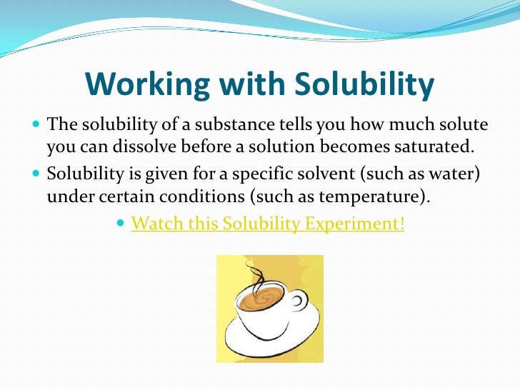 Solubility