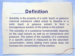 Solubility-----(Pharmaceutics) | PPT