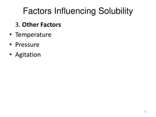 Solubility of Drugs (PHYSICAL PHARMACEUTICS-I)