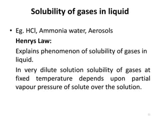 Solubility of Drugs (PHYSICAL PHARMACEUTICS-I)
