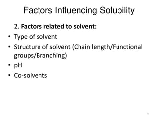 Solubility of Drugs (PHYSICAL PHARMACEUTICS-I)