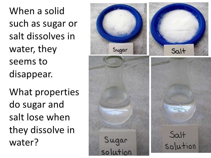 sugar dissolving in water