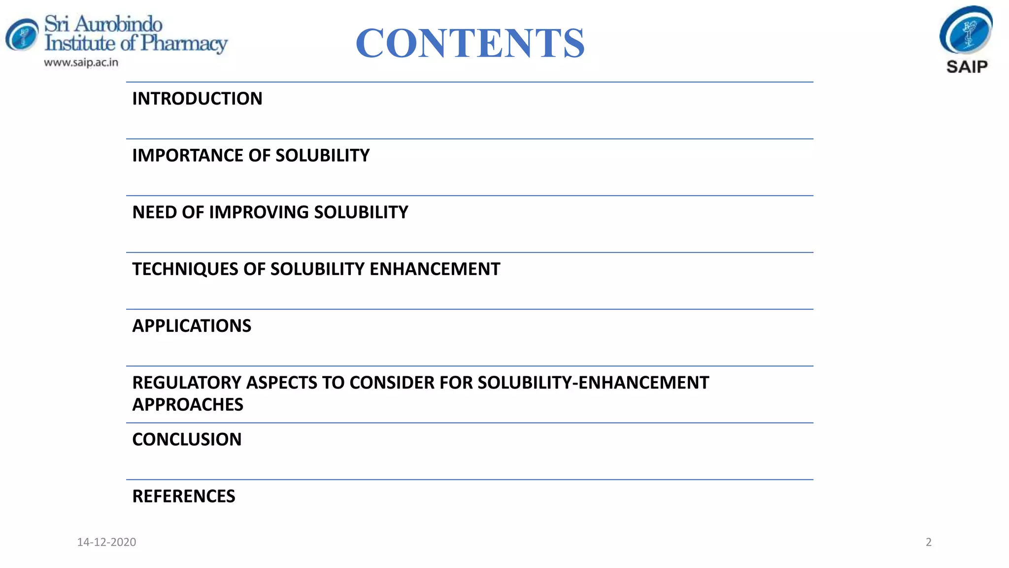 Solubility enhancement techniques | PPTX