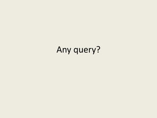 Any query?
 
