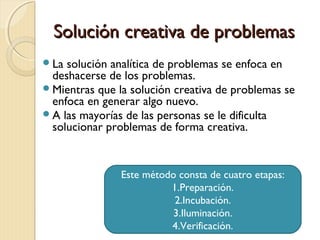 5.1 Solución analítica y creativa