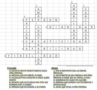 Solución crucigrama 5° y 6° valores Julio de la Fuente.pdf