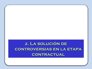 TALLER
Capacitador: Jorge Luis Herrera Guerra
22. La solución de. La solución de
controversias en la etapacontroversias en la etapa
contractualcontractual
 