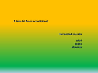 la RUEDA DEL ‘MALESTAR‘
Seguridad/ Protección
Funcionarios y Policía
Multinacionales/ Fábricas
Trabajadores/ Dependientas
Hospitales / ‘Centros de Salud’
Industria Farmacéutica
Empresarios Industriales
Construcción de cemento/
hormigón, Asfalto
Empleados
Escuelas/ Universidades
Profesores y Docentes
la RUEDA DEL ‘BIENSTAR‘
“TRABAJOS”
…alimentando/ moviendo …alimentando/ moviendo
Redes y Talleres de
‘Salud-Medicina alternativa’
Redes y Talleres de
‘Servicio Sociales
(Transporte/ Comedores Sociales)’
Redes y Talleres de ‘Vivienda’
Redes y Talleres de
‘Autosuficiencia Alimentaria’
Redes y Talleres de
‘Enseñanza/ Alquimia’
Redes y Talleres de
‘Manualidades’
QUÍMICA NATURALEZA
 