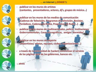 … en las Calles (¿DÓNDE?):
 