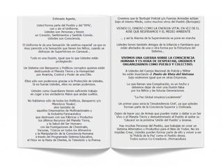Haz panfletos especiales e informa a la policía/ militar
sobre permacultura y su potencial de participar personalmente
en la creación de un mundo mejor para nuestros hijos
Éstas necesitan una atención especial en informado,
porque protegen con violencia los seres,
que destruyen el planeta y la humanidad.
Policía/ Militar (Fuerzas Armadas):
Ellos actúan por la misma razón como el resto de la población ignorante:
Ver el dinero como energía vital para sobrevivir,
en vez abrirse a las alternativas positivas no gobernantes
 