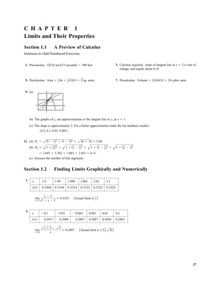 Solucionario Calculo de una Variable de Ron Larson novena edición. | PDF