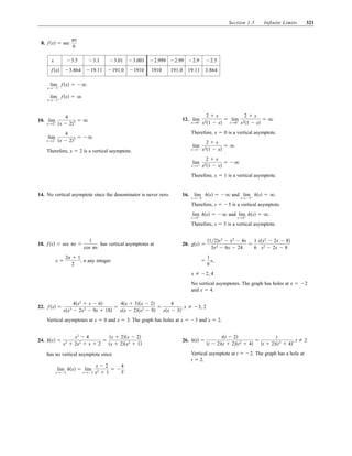 Solucionario Calculo de una Variable de Ron Larson novena edición.