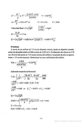 Solucionario Mecanica de fluidos e hidraulica - Giles