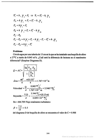 Solucionario Mecanica de fluidos e hidraulica - Giles