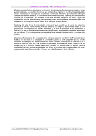 Economía de la Empresa - PAU Andalucía 2010
______________________________________________________________________________...