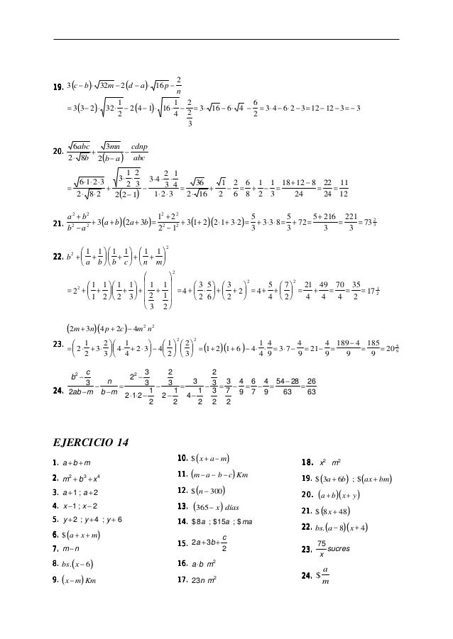 Solucionario Algebra De Baldor