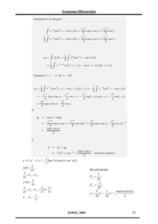 Solucionario ecuaciones diferenciales