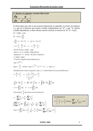 Solucionario Ecuaciones Diferenciales
