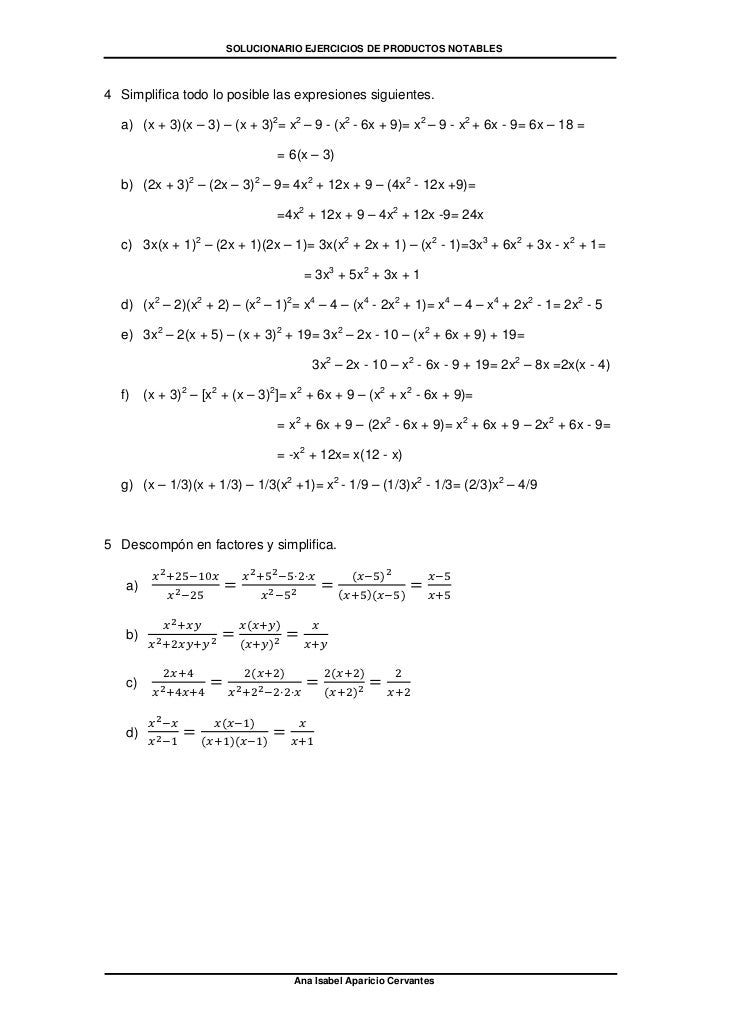 x2-6x+9/x2-9 productos de notables Solucionario ejercicios