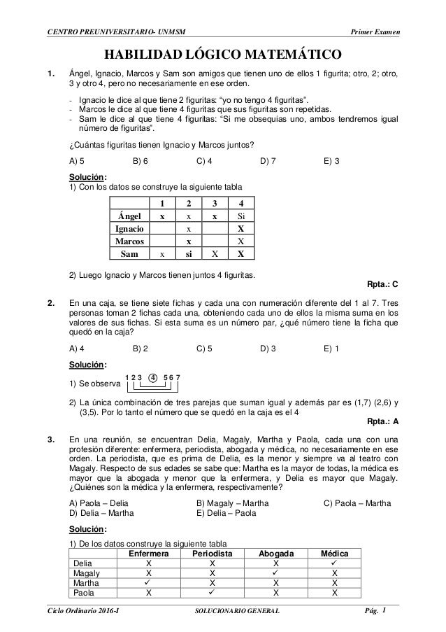 preguntas de matematicas en examen de admision solucionario del primer examen con ingreso directo de la preguntas de matematicas en examen de admision solucionario del primer examen con ingreso directo de la