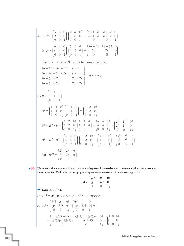 Solucionario Tema 2 Matrices