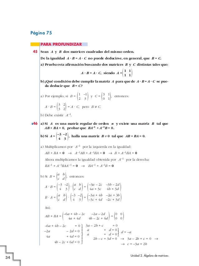 Solucionario Tema 2 Matrices