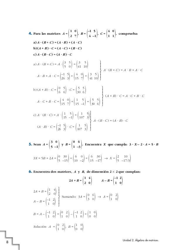 Solucionario Tema 2 Matrices