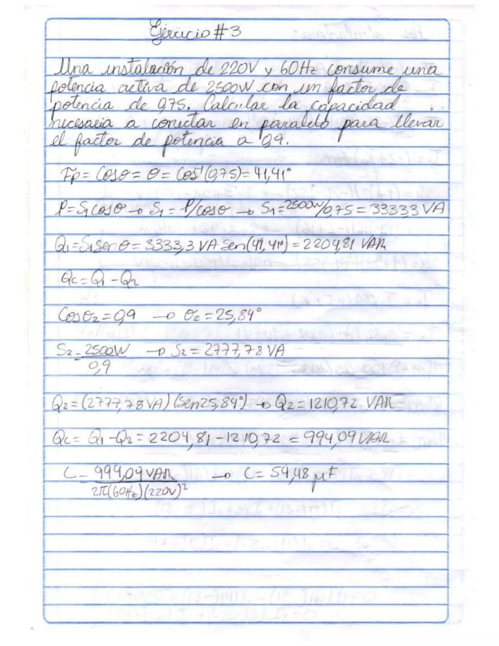 Solucion de ejercicios