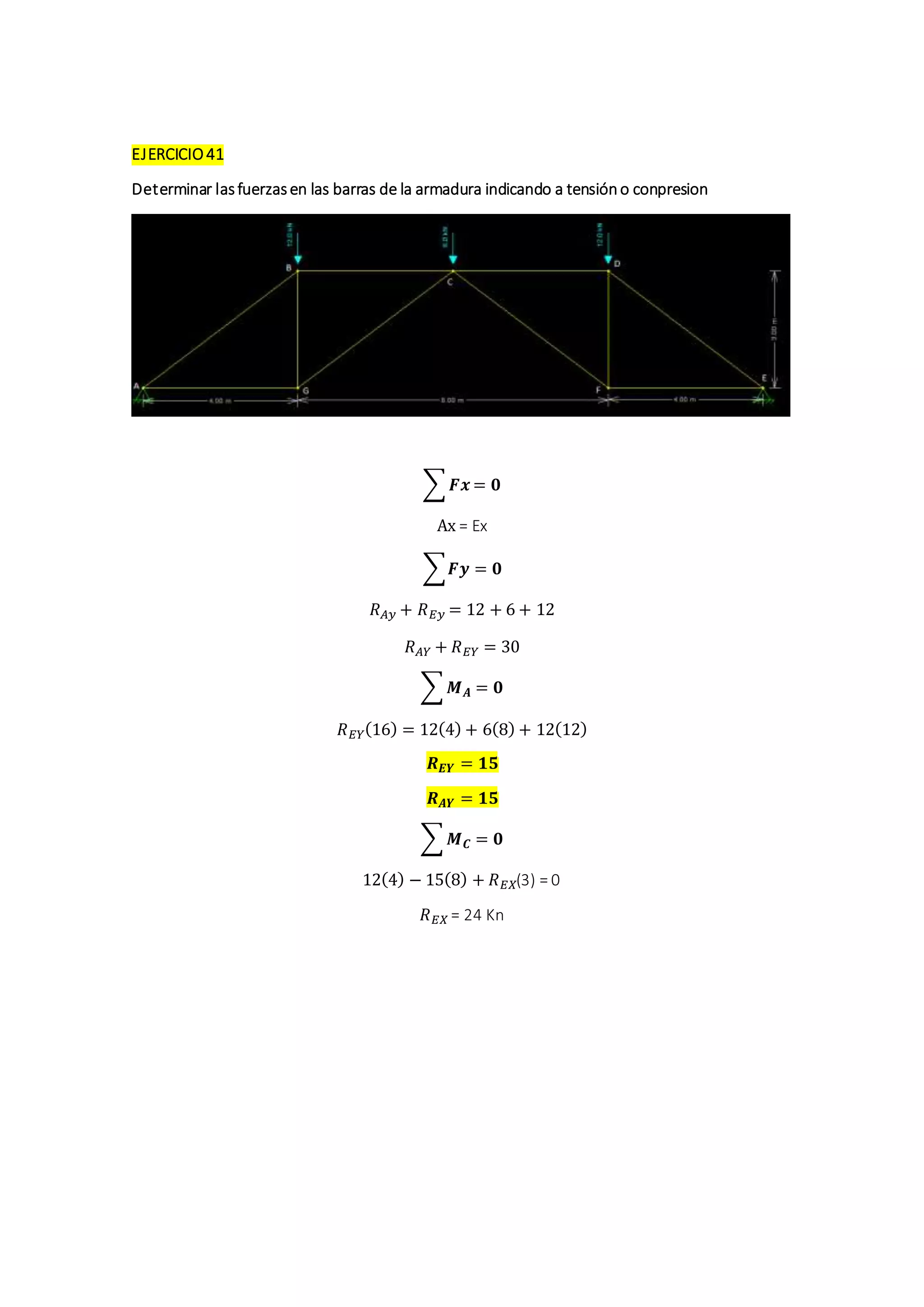 Solucion De Ejercicios De Analisis Estructural I Docx