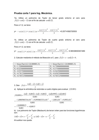 Soluciones De Prueba Corta 1