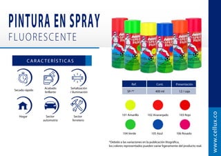 Medidas U/E Presentación
320
1/4” x 40 m
Resistencia
a solventes
Máxima
duración
Resistente
a la humedad
Fácil
remoción
Pintura
especializada
Altas
temperaturas
C A R A C T E R Í S T I C A S
Espesor: 170 micras
Referencia: C-583
www.cellux.co
168
112
1/2” x 40 m
3/4” x 40 m
88
1 x 40 m
32
Flow pack
E�queta
1 1/2” x 40 m
40
2” x 40 m
 