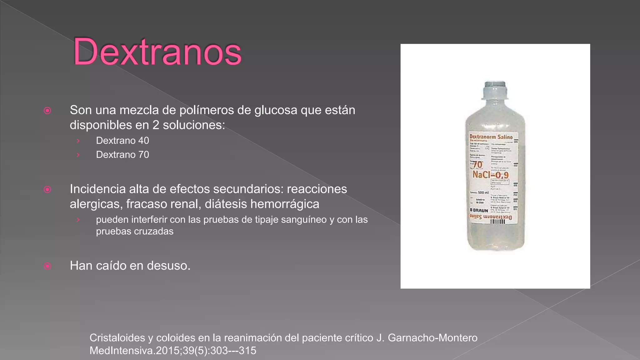 Dextrano Inyectable Soluciones Coloides y Hemoderivados.pptx