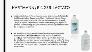 Sidney Ringer Soluciones cristaloides | PPTX