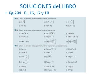 SOLUCIONES del LIBRO Pg.294   Ej. 16, 17 y 18 