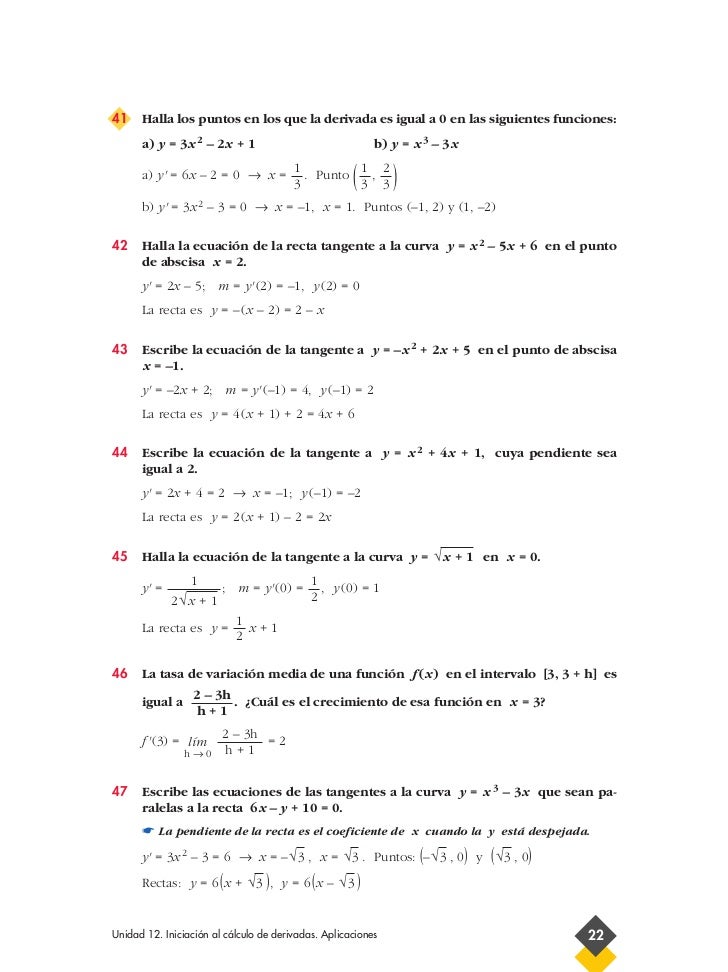 Soluciones Derivadas