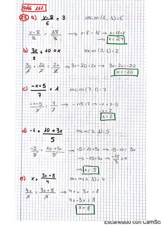 Soluciones  ecuaciones 23 y 24