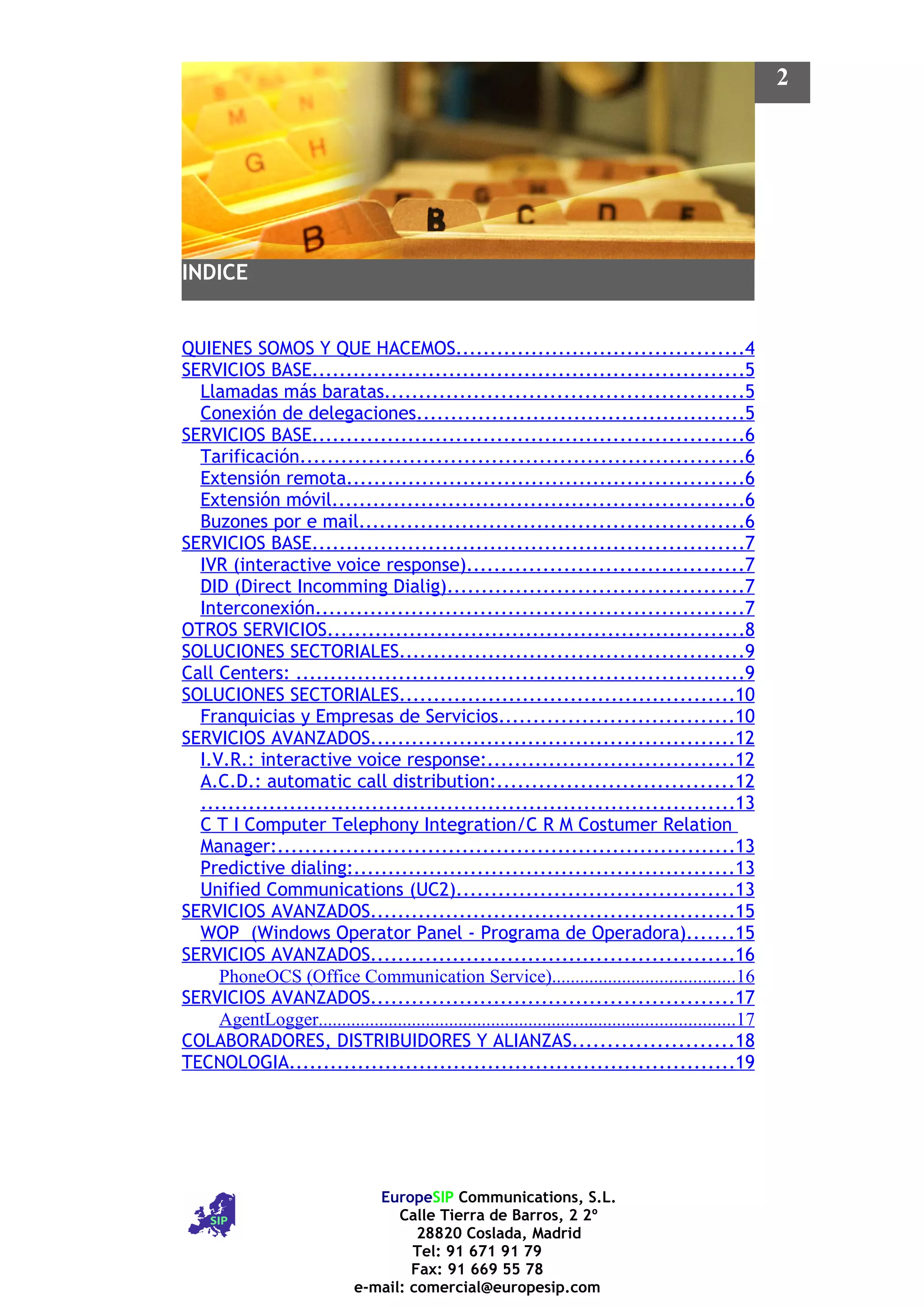Soluciones Europe Sip 2009